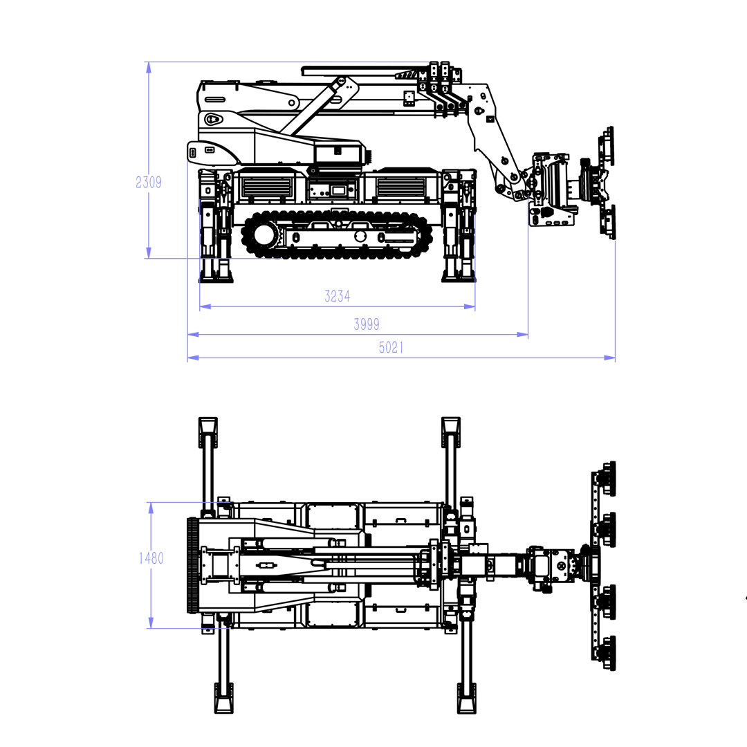 Tracked Glazing Robot — 1600kg Load, 10.17m Lifting Height