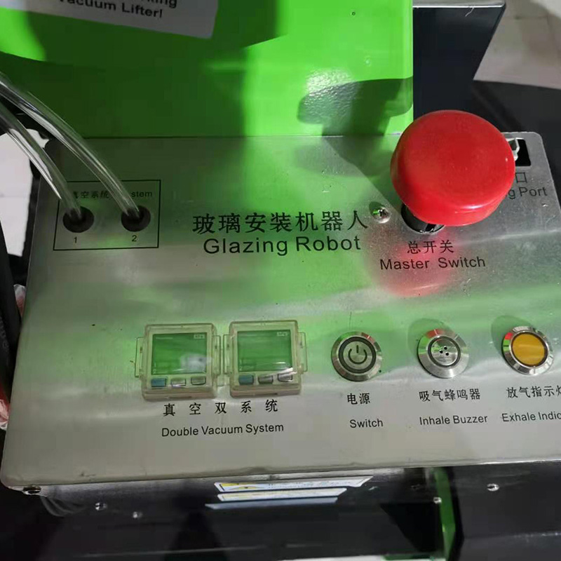 Glazing robot control panel