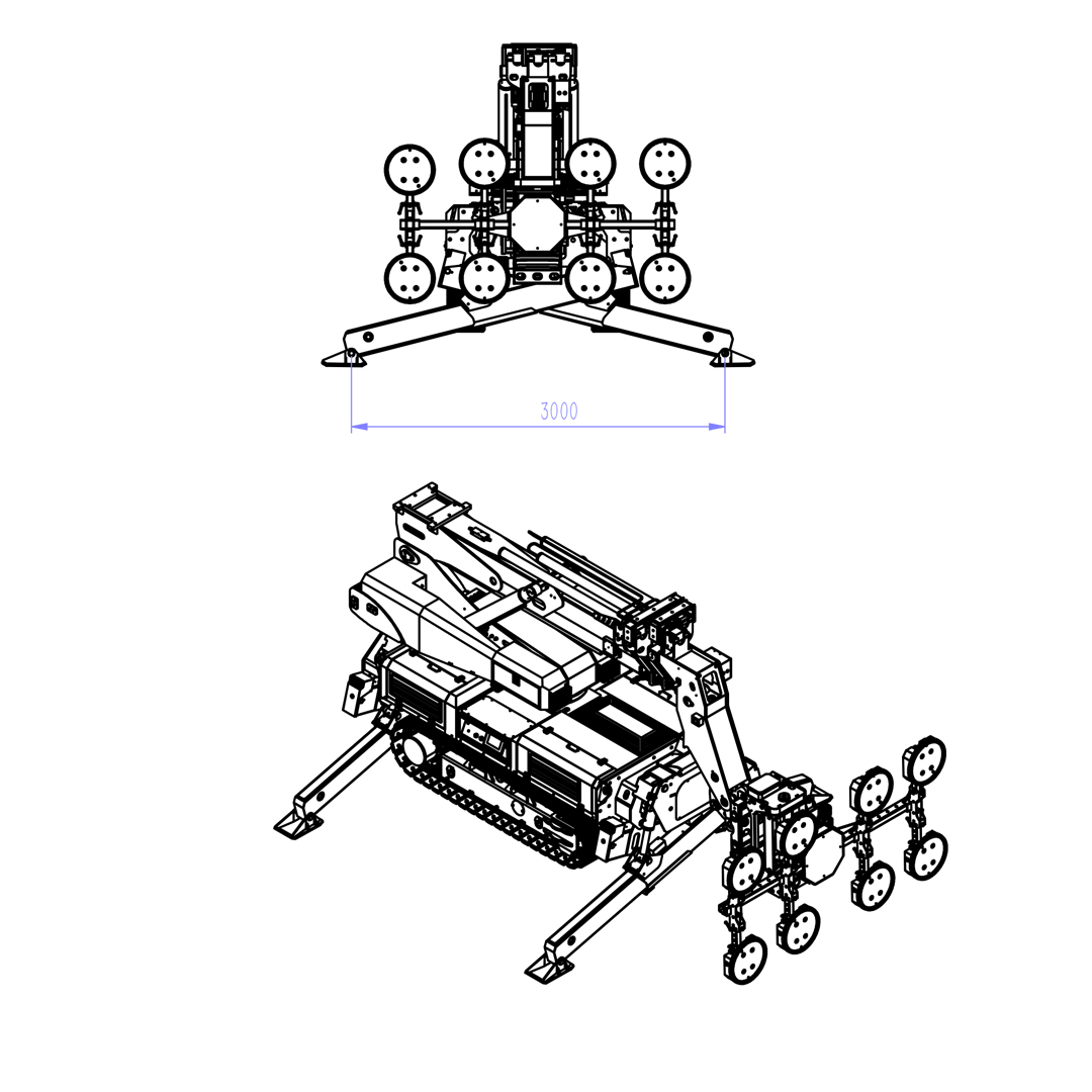 Tracked Glazing Robot — 1600kg Load, 10.17m Lifting Height