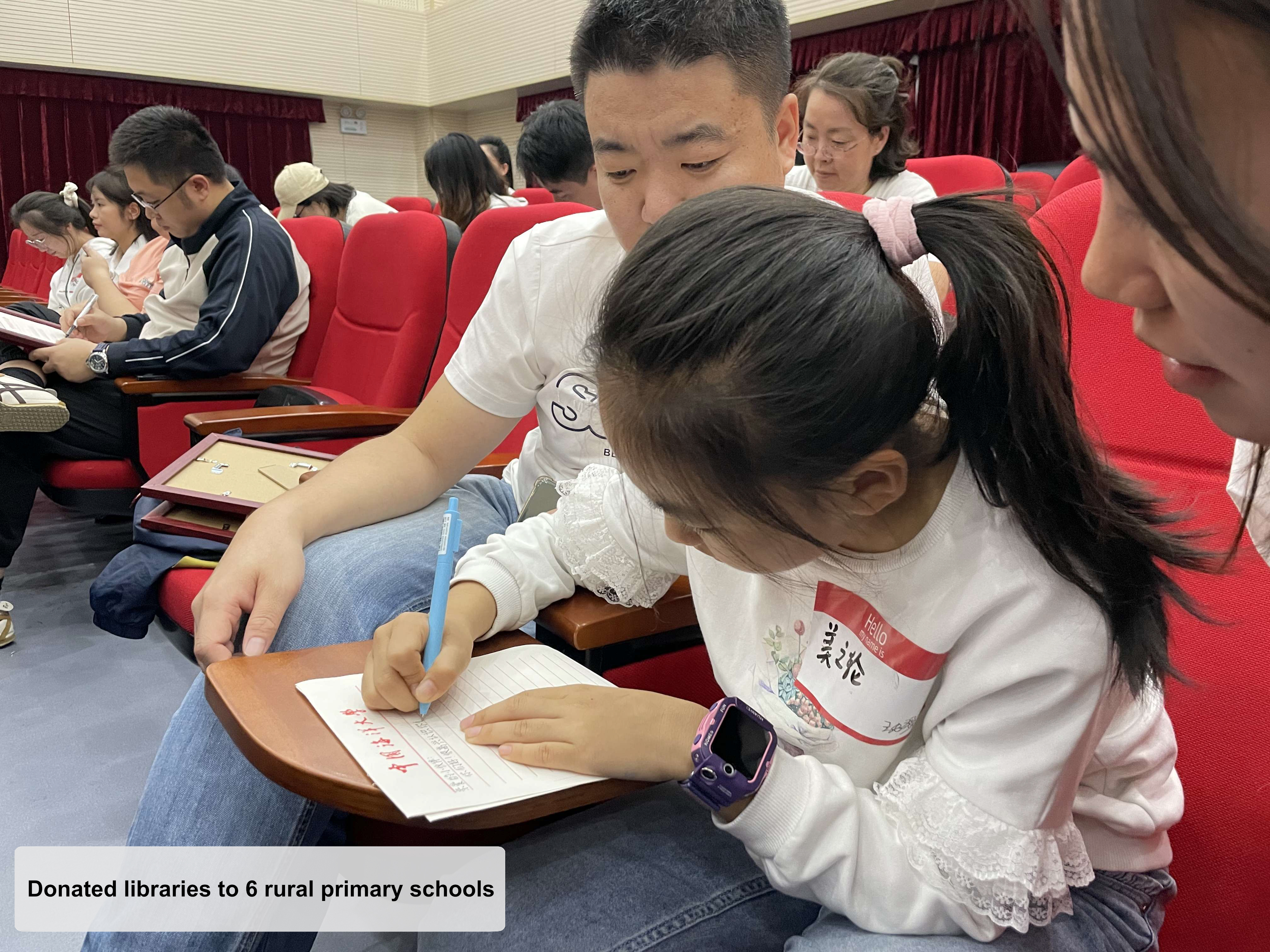 Donated libraries to 6 rural primary schools