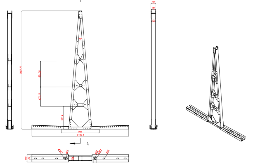 TOYOCCGalvanized A-Frame Rack Drawings