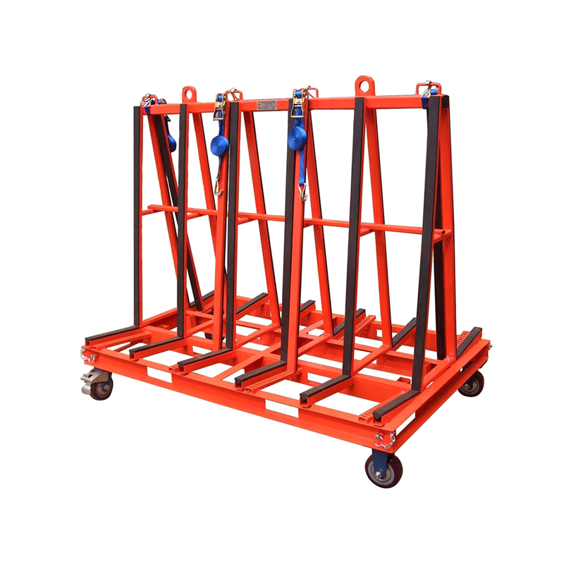 A Frame Glass Rack Trolley