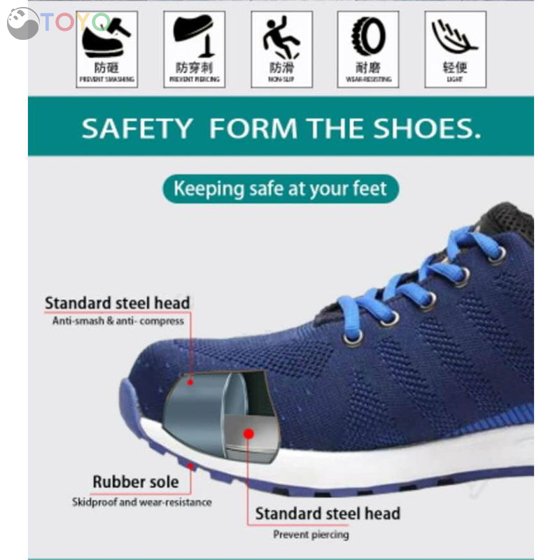 Anti-puncture Safety Shoes with Steel Toe Cap Steel plate labor protection shoes